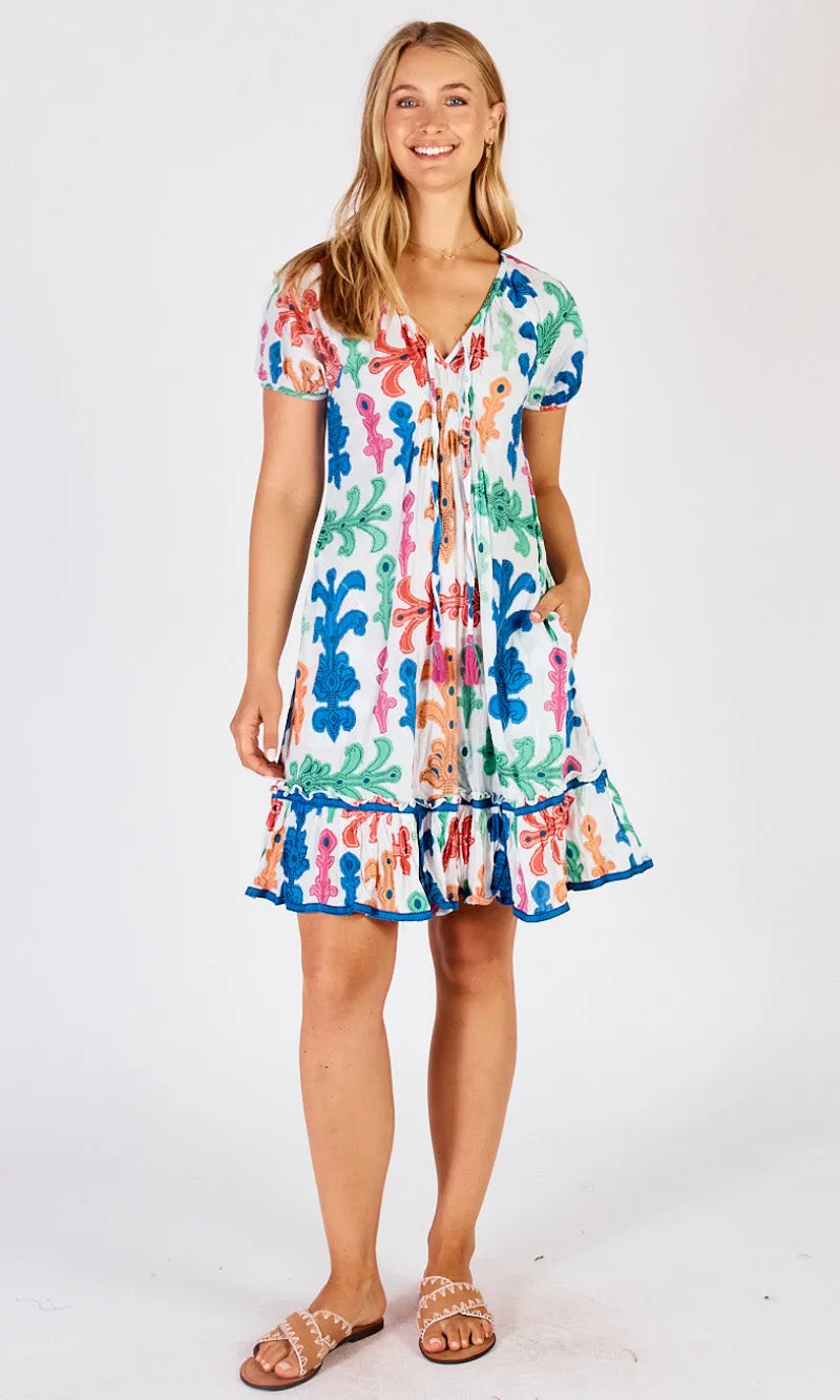 Cotton Shirred Dress Olivia, More Colours