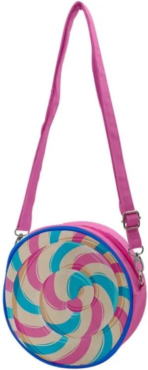 CowCow Women's Toiletry Bag Organizer Travel Accessories Candy Twirls Crossbody Circle Bag