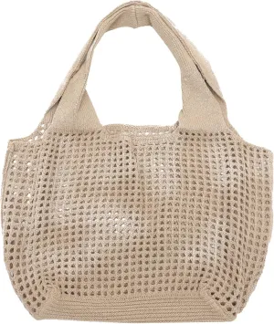 Crochet Beach Bag for Women Capacity Mesh Tote Handbag for Summer Outings Outdoor Picnics and Beach
