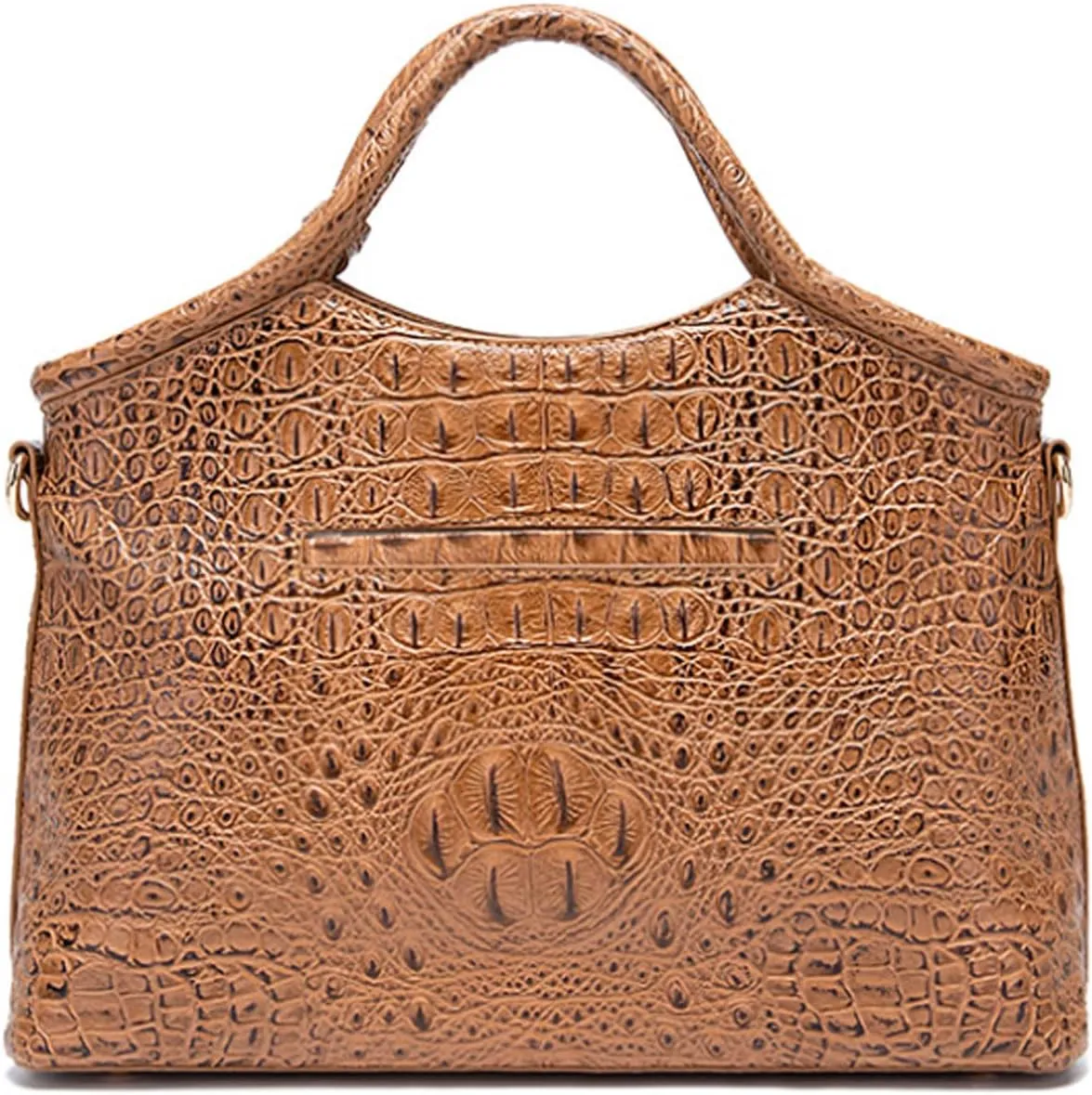 Crocodile-Embossed Pattern Handbag for Women Leather Purse Classy Tote Top-Handle Satchel Ladies Shoulder Bag