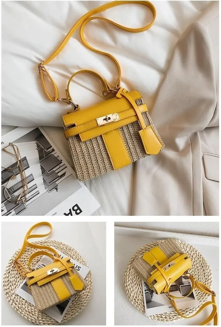cross-body bag Rattan Weaving Small Square Bag
