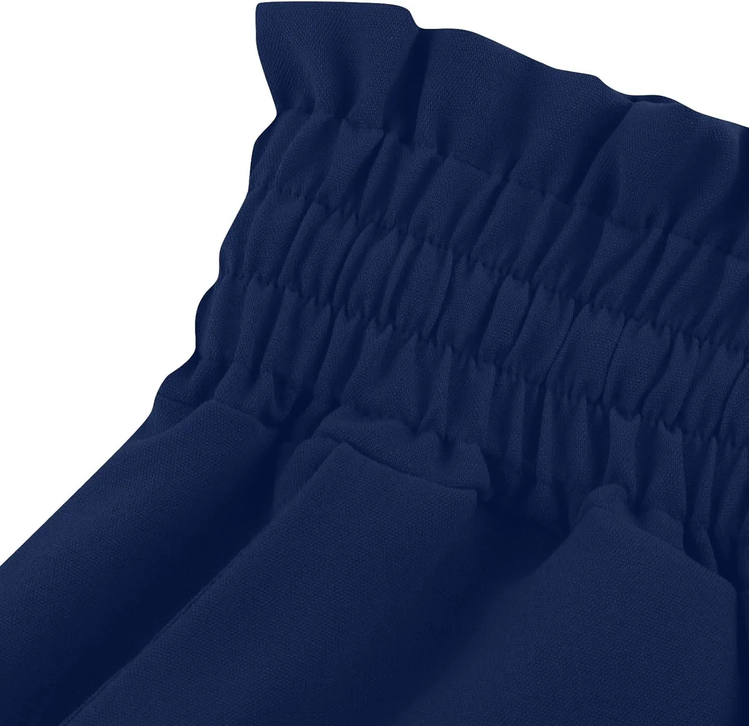 Culottes for Women Chiffon Dressy Casual Wide Leg Pants Elegant Baggy Elastic High Waisted Palazzo Pants with Pockets