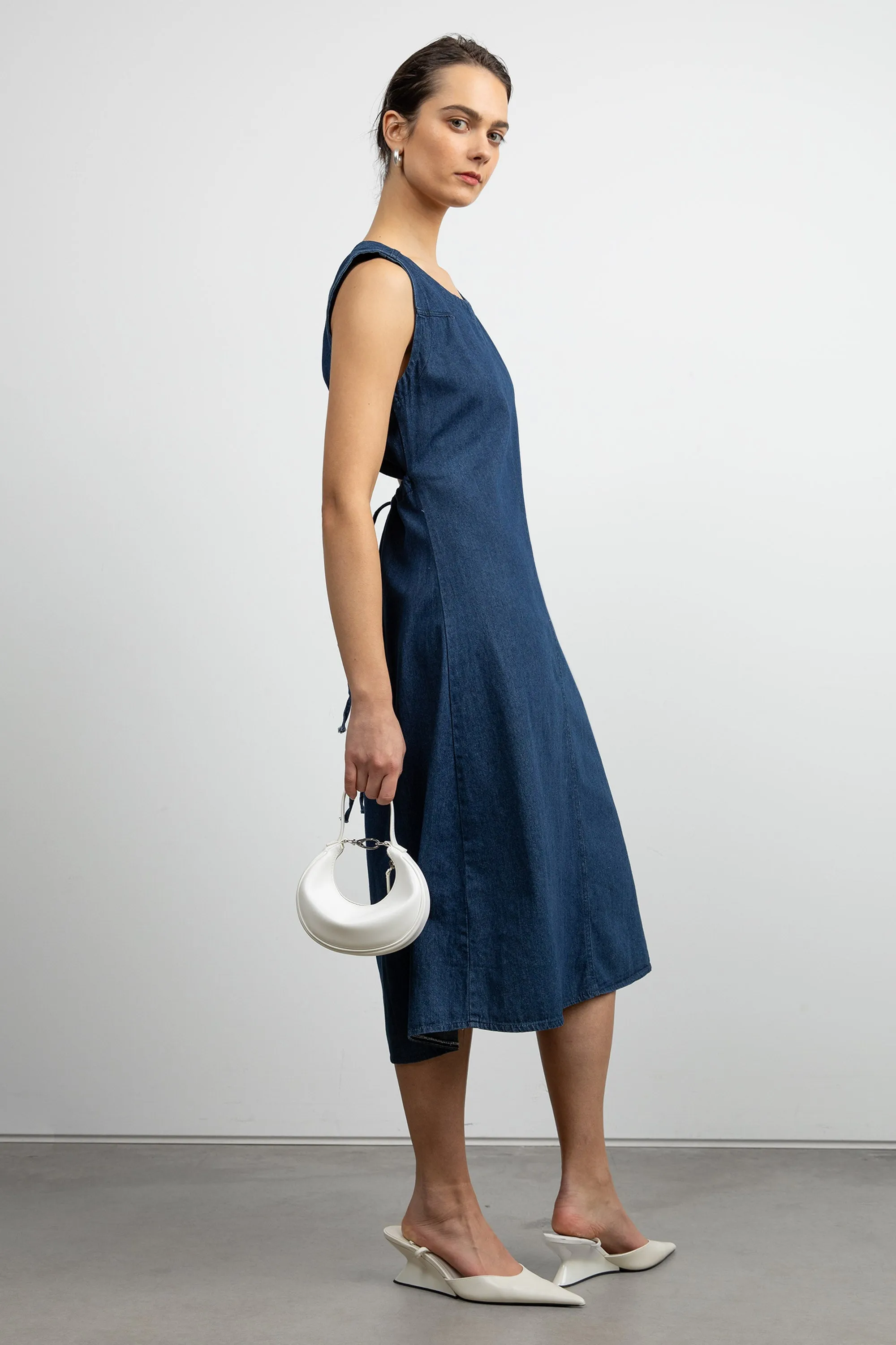 DENIM MIDI DRESS