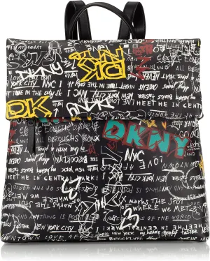 DKNY Women's Tilly Backpack, Black/Gray, One Size