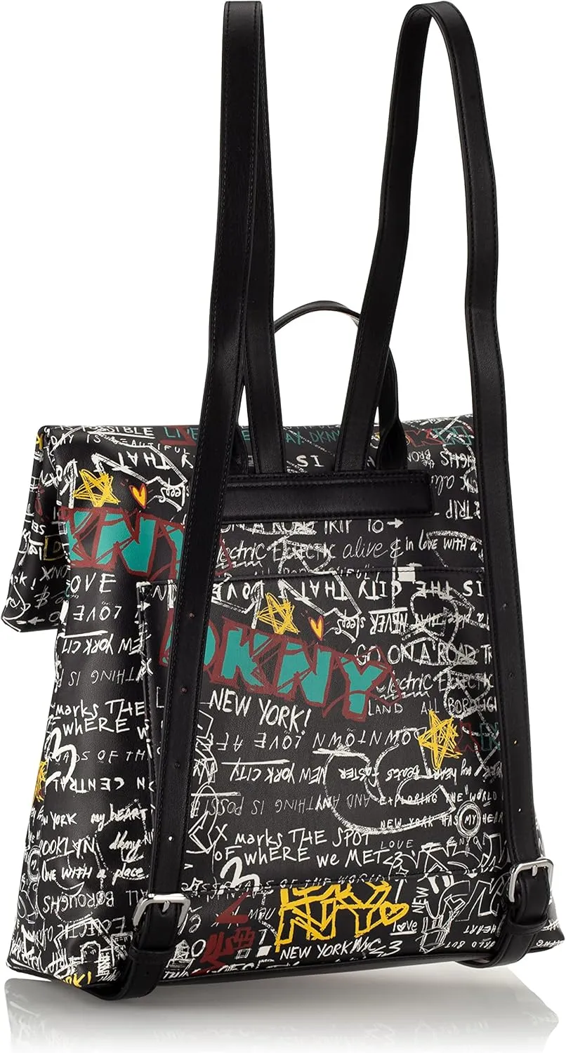 DKNY Women's Tilly Backpack, Black/Gray, One Size