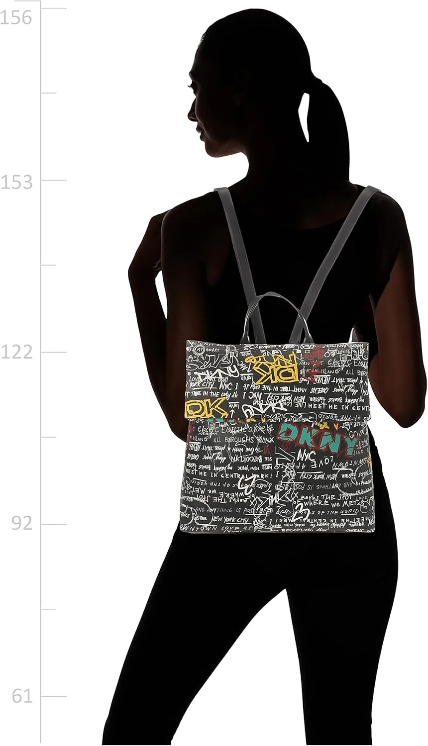 DKNY Women's Tilly Backpack, Black/Gray, One Size