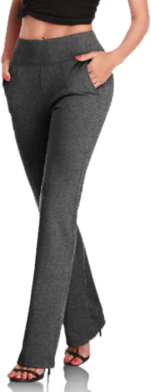 Dress Pants Women,High Waist Stretchy Trousers Pull on Office Slacks Bottoms