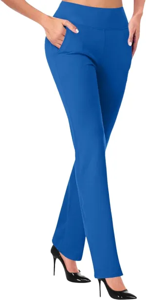 Dress Pants Women,High Waist Stretchy Trousers Pull on Office Slacks Bottoms
