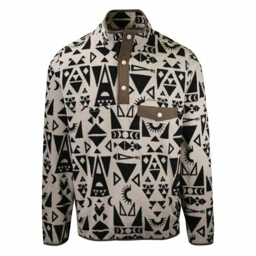 Eddie Bauer Men's Pumice Chutes Snap Mock Neck L/S Sweater