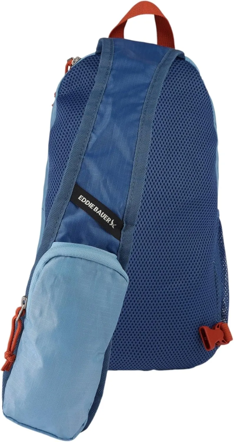 Eddie Bauer Stowaway Packable Sling Bag | Foldable | Travel | Outdoor | Lightweight | Compact | Everyday Carry | Ripstop Nylon | 10L - Coast Blue