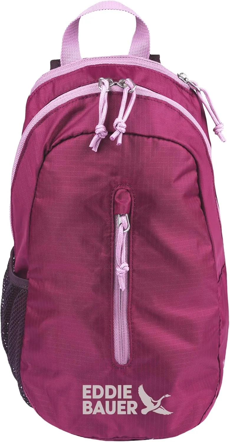 Eddie Bauer Stowaway Packable Sling Bag | Foldable | Travel | Outdoor | Lightweight | Compact | Everyday Carry | Ripstop Nylon | 10L - Port Red
