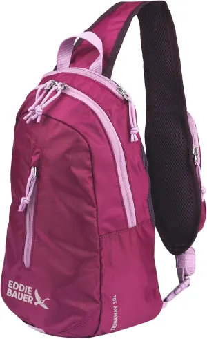 Eddie Bauer Stowaway Packable Sling Bag | Foldable | Travel | Outdoor | Lightweight | Compact | Everyday Carry | Ripstop Nylon | 10L - Port Red