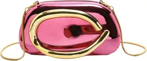 Elegant Women Glossy Acrylic Clutch Bag Glossy Chain Crossbody Dinner Shoulder Handbag Weddings Evening Purse