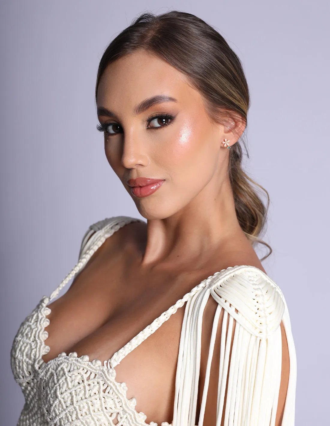Espina De Pescado Shoulder Pads Ivory