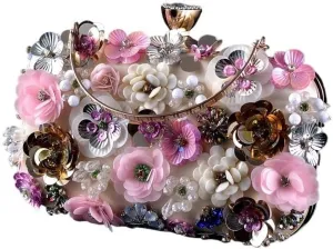 Evening Bag Handmade Flower Clutch Bag Wedding Bride Cheongsam Accessories Banquet Bag