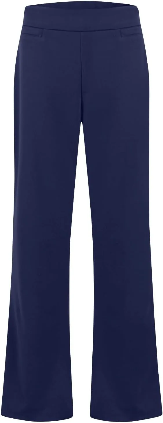 fanmpghleoo Pull On Dress Pants for Women Tummy Control Mini Flare Leggings with Pockets Stretchy Work Business Casual Slacks