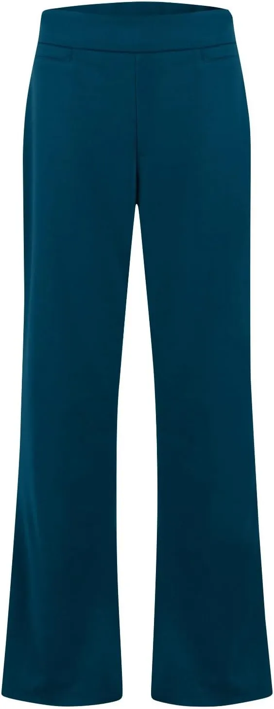 fanmpghleoo Pull On Dress Pants for Women Tummy Control Mini Flare Leggings with Pockets Stretchy Work Business Casual Slacks
