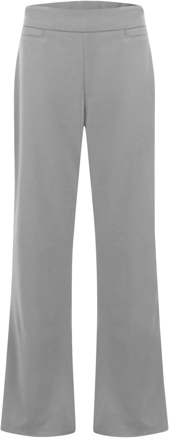 fanmpghleoo Pull On Dress Pants for Women Tummy Control Mini Flare Leggings with Pockets Stretchy Work Business Casual Slacks