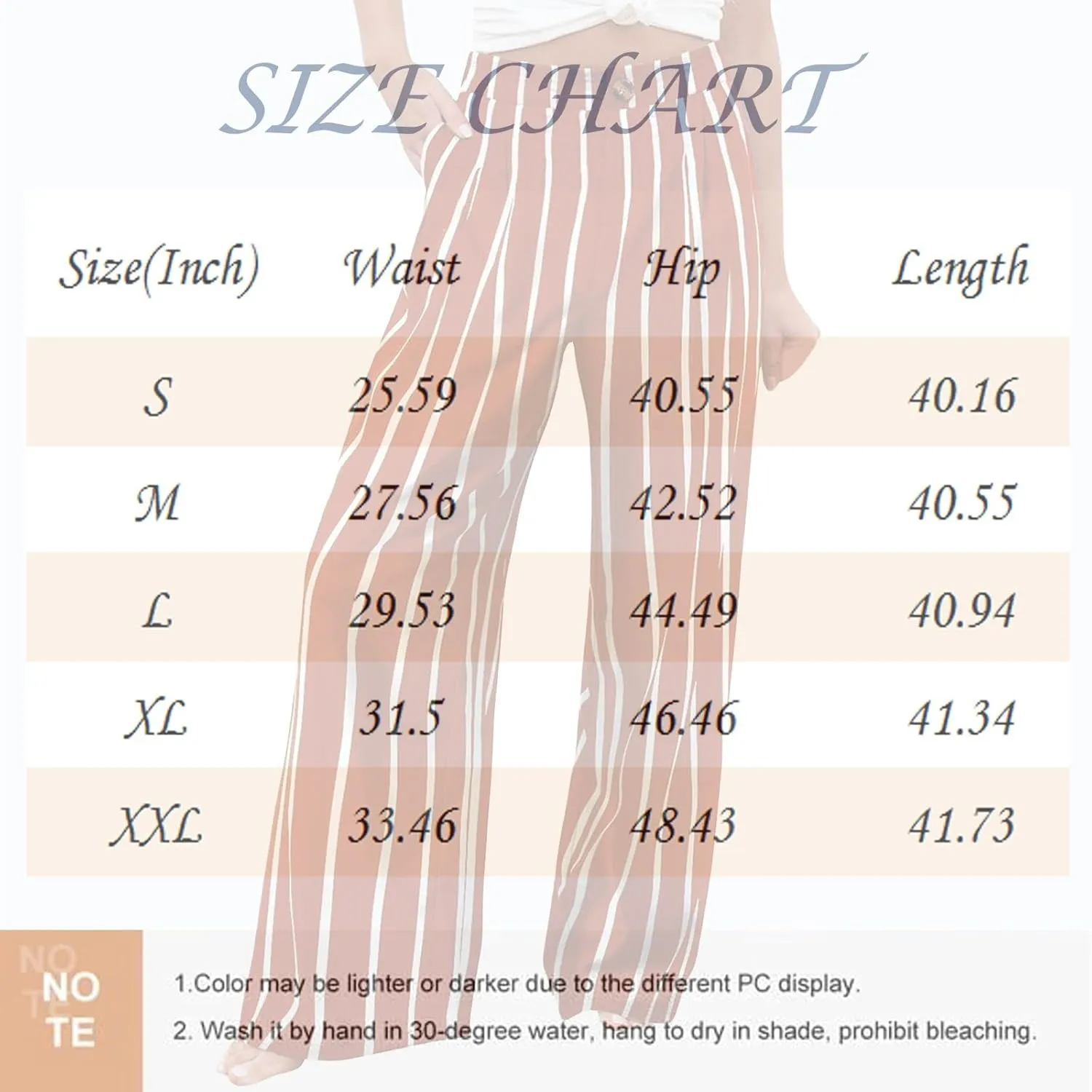 fanmpghleoo Striped Linen Pants Women Elastic Waist Wide Leg Lounge Pants with Pockets Casual Trendy Linen Palazzo Trousers