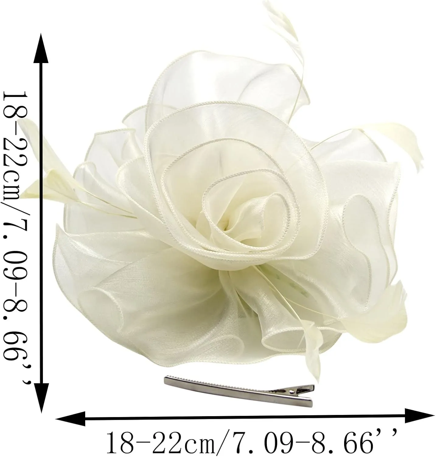 Fascinators Hat for Women Tea Party Pillbox Hat Feather Flower Headband Bridal Cocktail Hair Clip