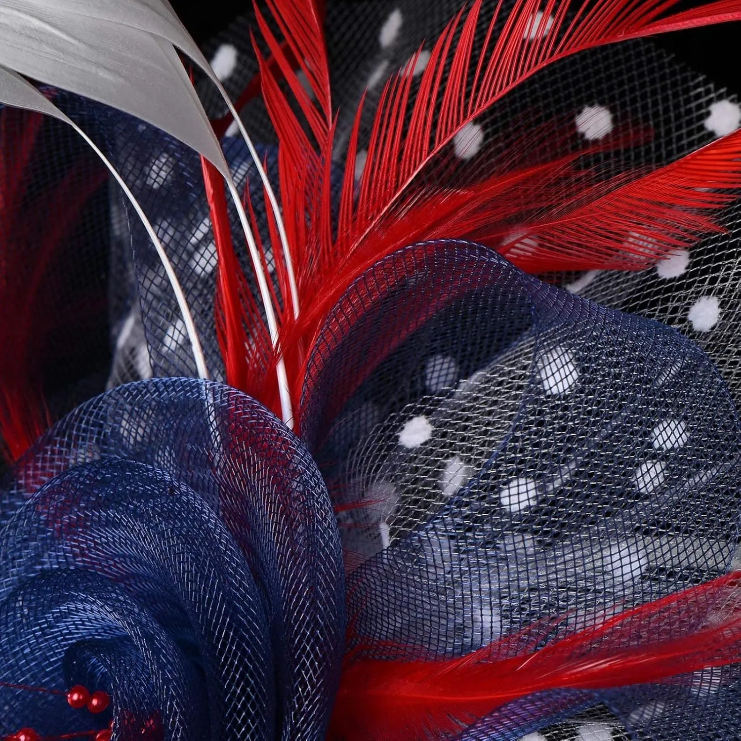 Fascinators Hat Headband Feather Flower Hair Clip Tea Party Wedding Headwear for Women Girls
