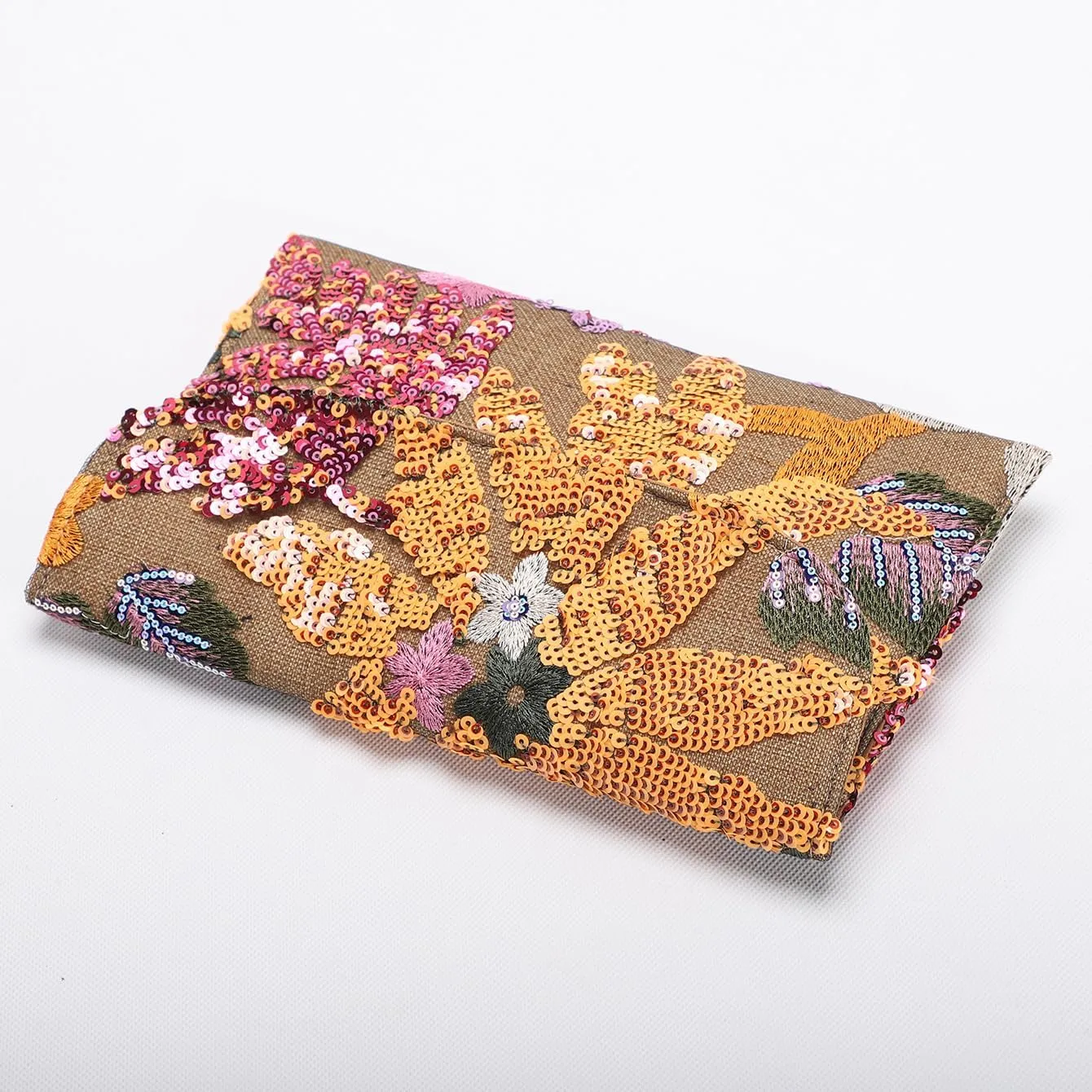 Floral Embroidery Party Purses Sequin Beaded Purse Y2k Summer Small Mini Clutch Bag Women