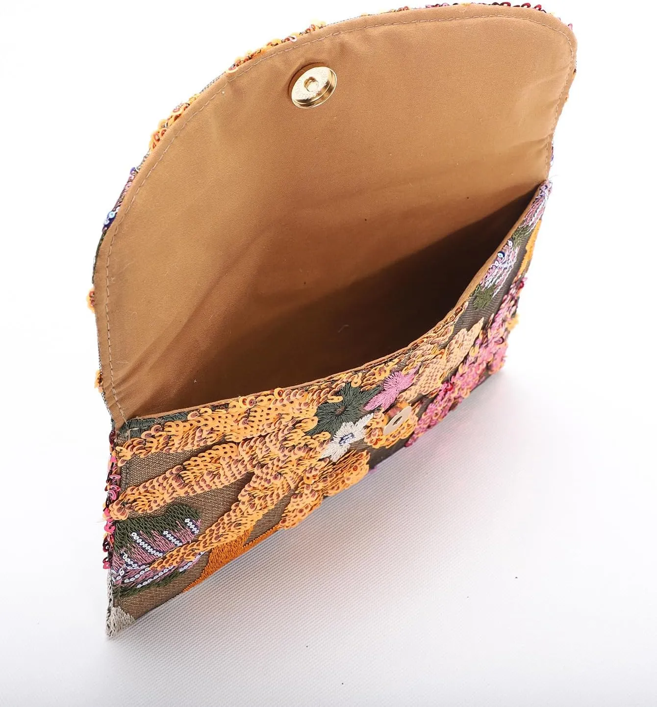 Floral Embroidery Party Purses Sequin Beaded Purse Y2k Summer Small Mini Clutch Bag Women