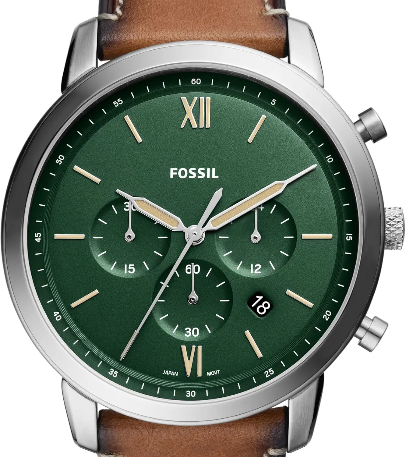 Fossil Men's Neutra Quartz Stainless Steel and Leather Chronograph Watch