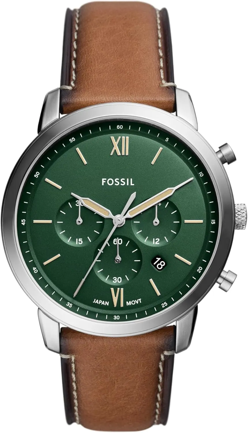 Fossil Men's Neutra Quartz Stainless Steel and Leather Chronograph Watch