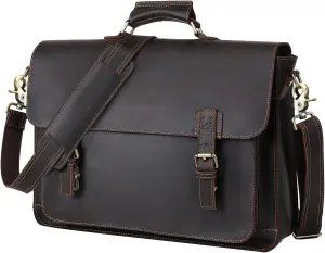 Full Grain Leather Briefcases For Men,Mens Messenger Bag