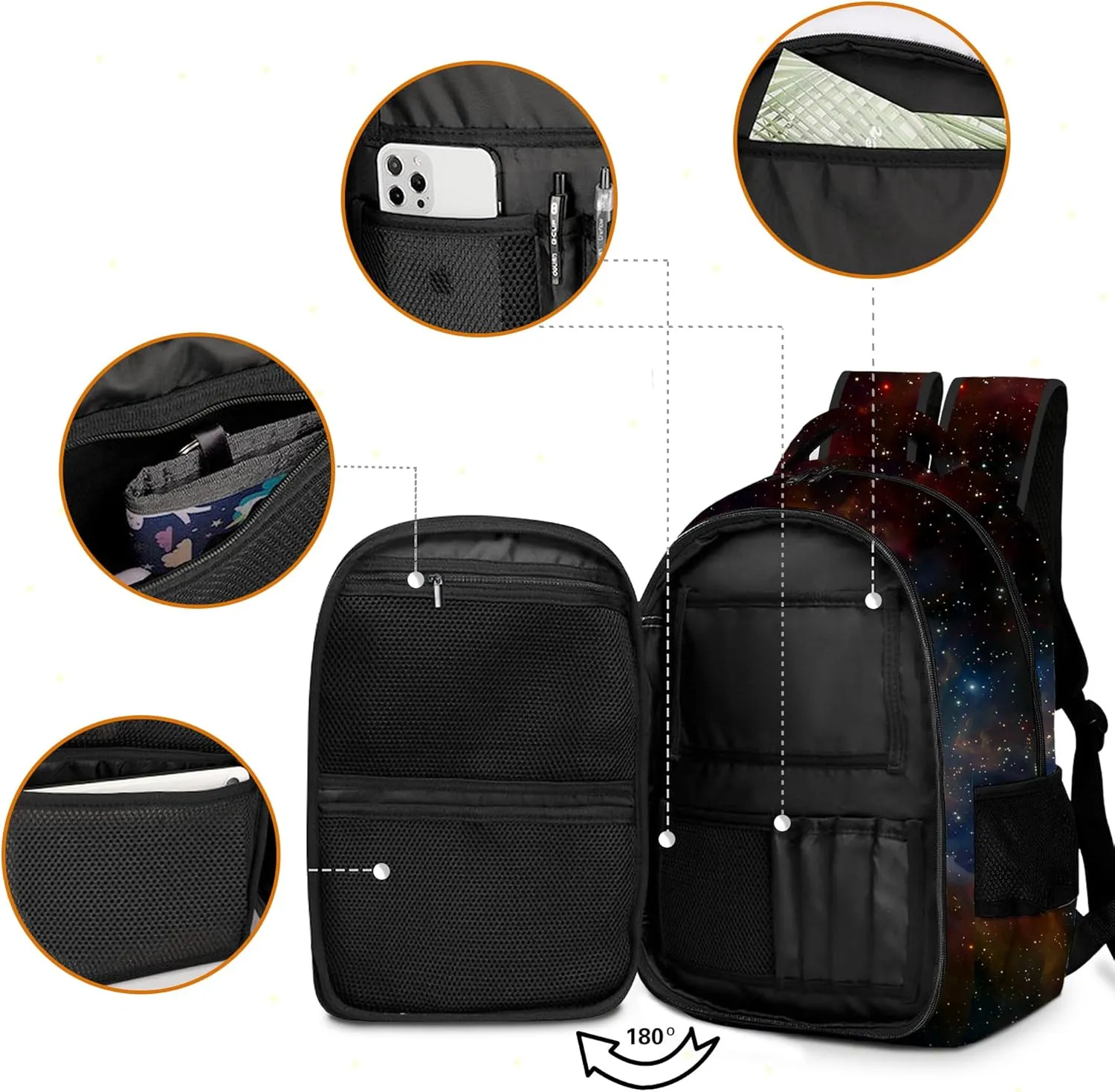 Game Backpack Set for Boys, Gaming Backpack 3 Pack, Boy Backpack Lunch Box, and Pencil Bag for Kids Teens Elementary Middle School Large Capacity Game School Bag 17" Travel Back Pack