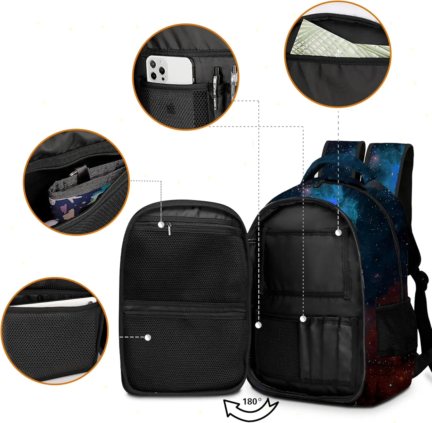 Game Backpack Set for Boys, Gaming Backpack 3 Pack, Boy Backpack Lunch Box, and Pencil Bag for Kids Teens Elementary Middle School Large Capacity Game School Bag 17" Travel Back Pack