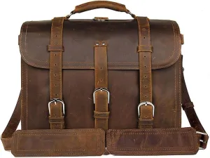 Genuine Leather Briefcase for Men, Business Travel Messenger Bags, Briefcases for Men (Color : Brown)