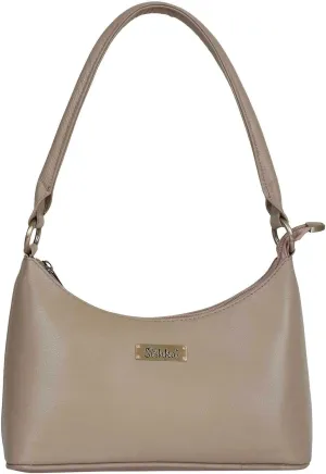 Genuine Leather Hobo Bag  Elegant Tote Shoulder Handbag, Soft Leather Satchel, Versatile Crossbody Purse for Women  Taupe (H 7.25" x W 10.5" x D 4.25").