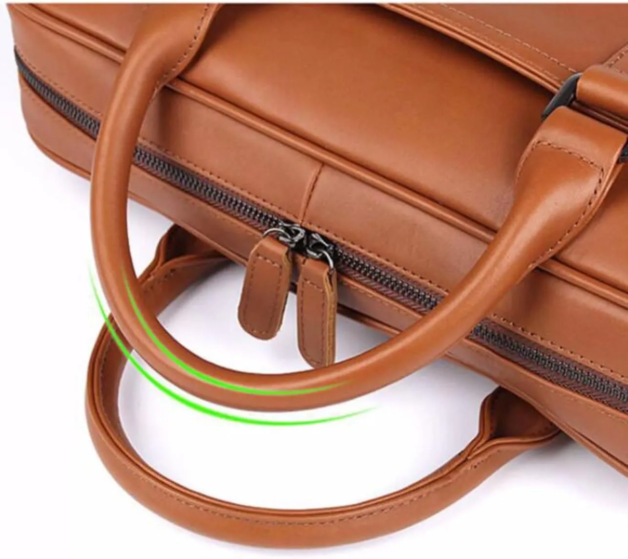 Genuine Leather Laptop Bags Business Briefcases Mens Handbags Crossbody Bags Messenger Shoulder Bags 16.5Inch