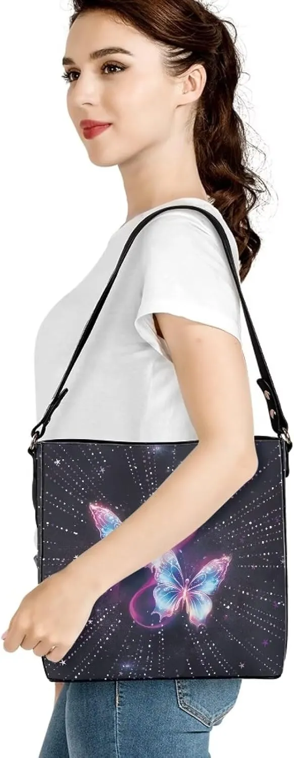 GIFTPUZZ Shoulder Bag Purse for Women Handbag Crossbody Bag PU Leather Wallet Tote Bag with Adjustable Strap