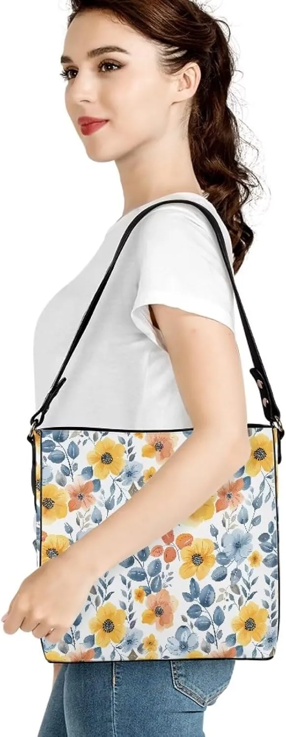 GIFTPUZZ Women Handbag Leather Shoulder Casual Tote Lady Soft Bucket Bag Crossbody Women Handbag Tote Pouch