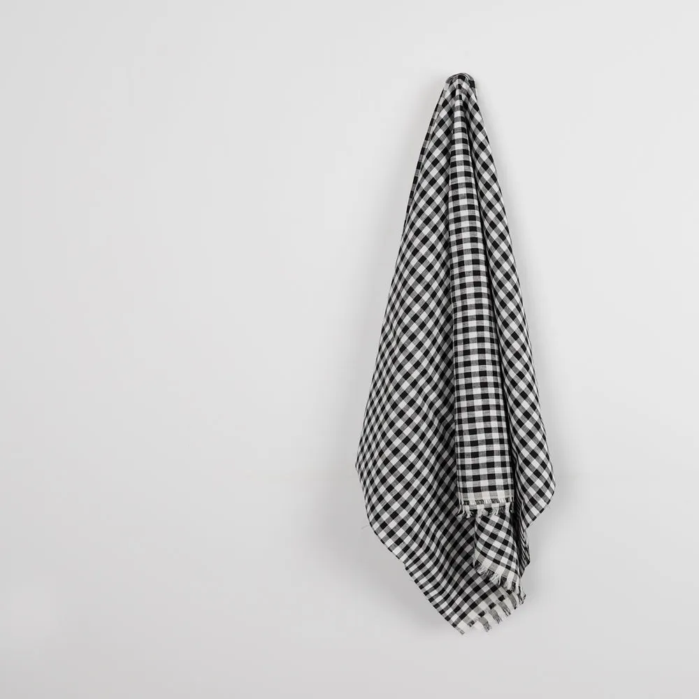 Gingham Linen - Black