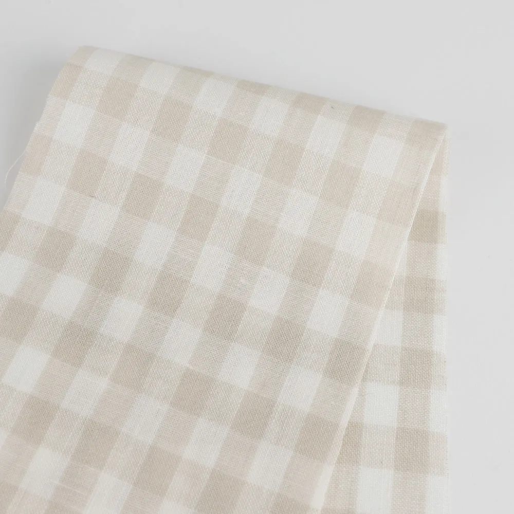 Gingham Linen - Bone