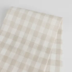 Gingham Linen - Bone