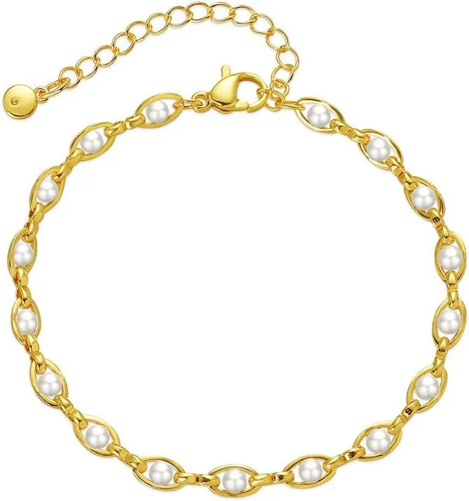 Gold Pearl Bracelets for Women Irregular Pearl Elegant Gold Bracelets Adjustable Gold Bracelets Prom Jewelry Present