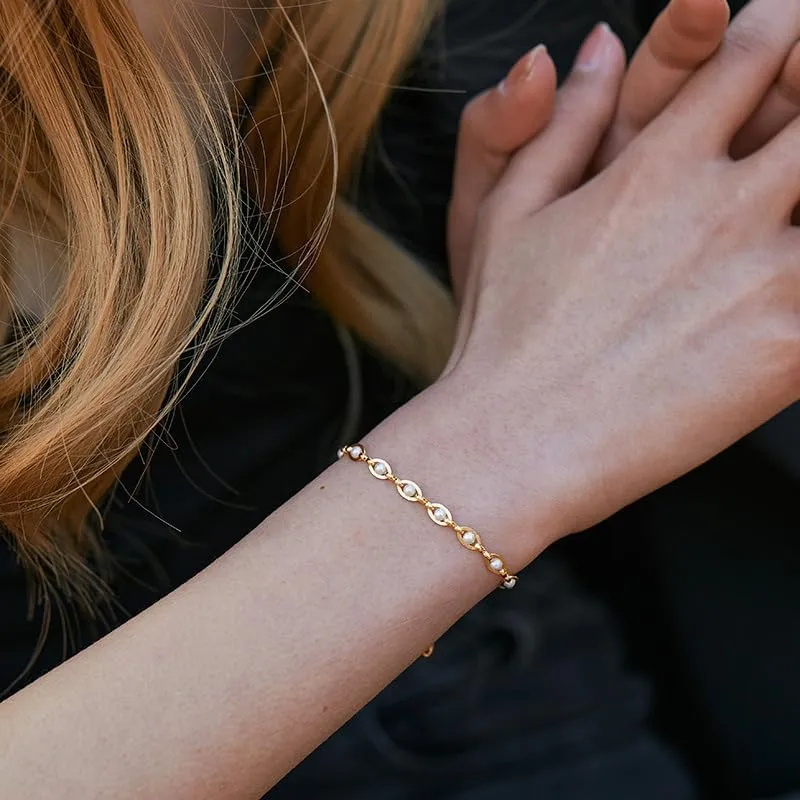 Gold Pearl Bracelets for Women Irregular Pearl Elegant Gold Bracelets Adjustable Gold Bracelets Prom Jewelry Present
