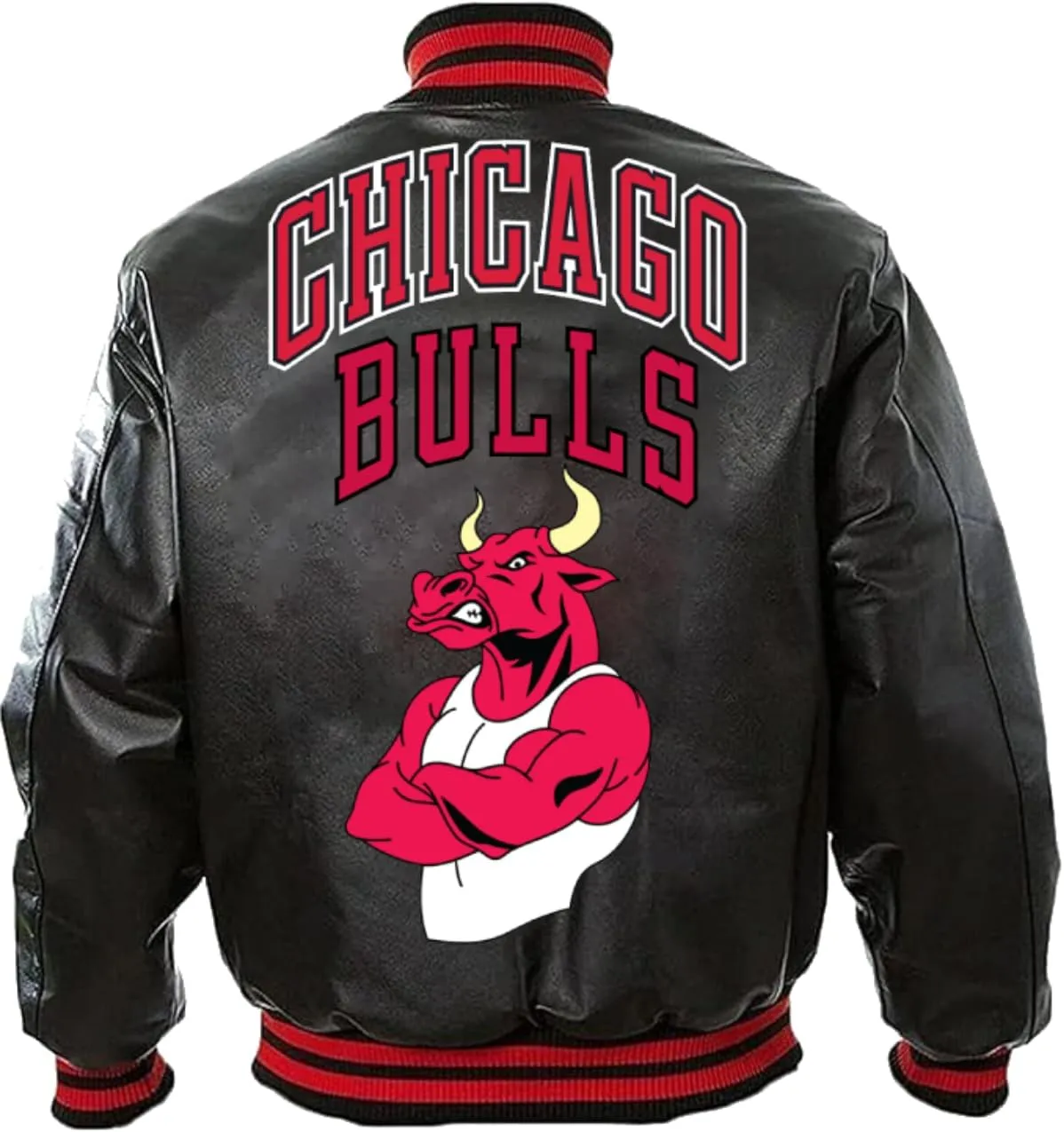 H&D Clothing Men's Chicago Vintage Game Letterman Bull National Basketball Letterman League Varsity Jacket for Men