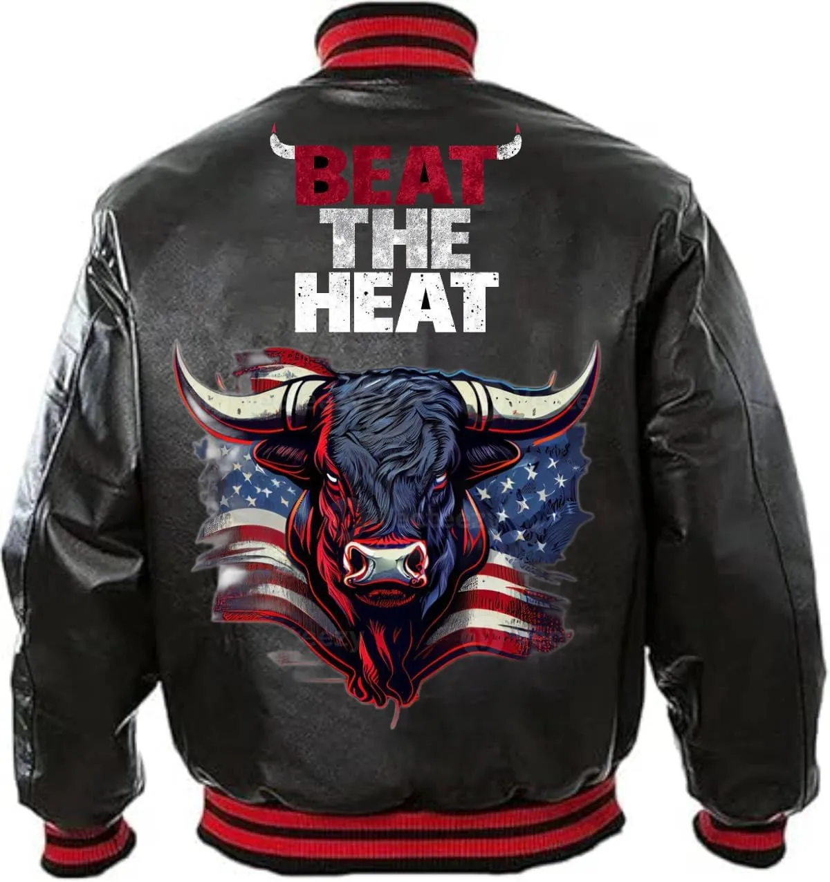 H&D Clothing Men's Chicago Vintage Game Letterman Bull National Basketball Letterman League Varsity Jacket for Men