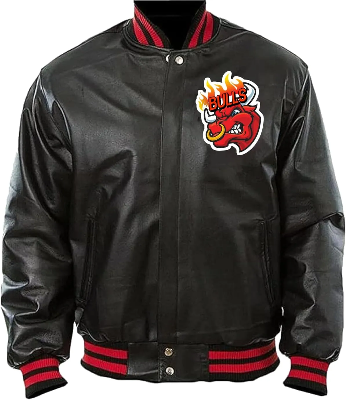 H&D Clothing Men's Chicago Vintage Game Letterman Bull National Basketball Letterman League Varsity Jacket for Men