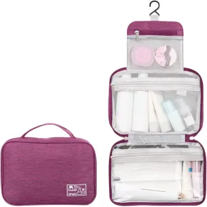 Hanging Travel Toiletry Bag for Men,10" X 6.5" Makeup Bag Organizer,Large Capacity Portable Foldable Toiletries Travel Bag with Compartment,Waterproof Travel Cosmetic Bag,Travel Accessories