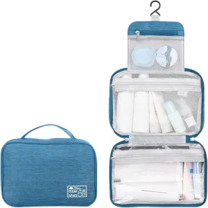 Hanging Travel Toiletry Bag for Men,10" X 6.5" Makeup Bag Organizer,Large Capacity Portable Foldable Toiletries Travel Bag with Compartment,Waterproof Travel Cosmetic Bag,Travel Accessories