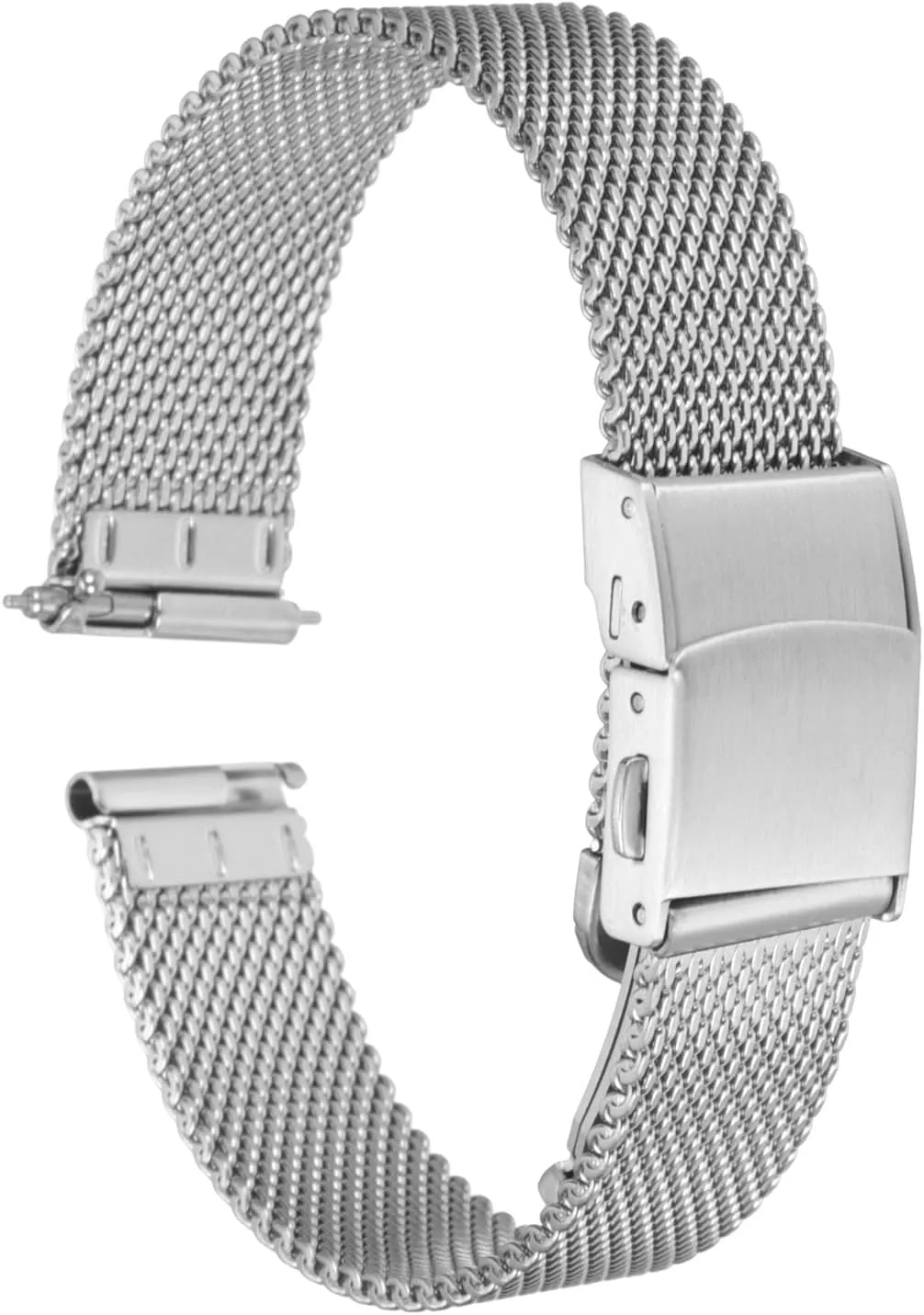 HARFINGTON Stainless Steel Mesh Watch Band Quick Release Metal Watch Strap Adjustable Fold Clasp Replacement Bands for Men Women