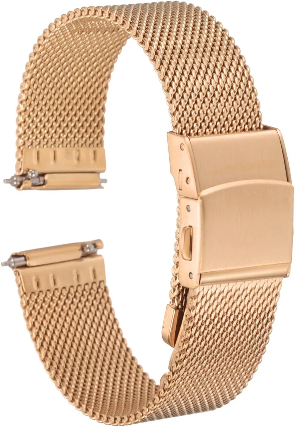 HARFINGTON Stainless Steel Mesh Watch Band Quick Release Metal Watch Strap Adjustable Fold Clasp Replacement Bands for Men Women