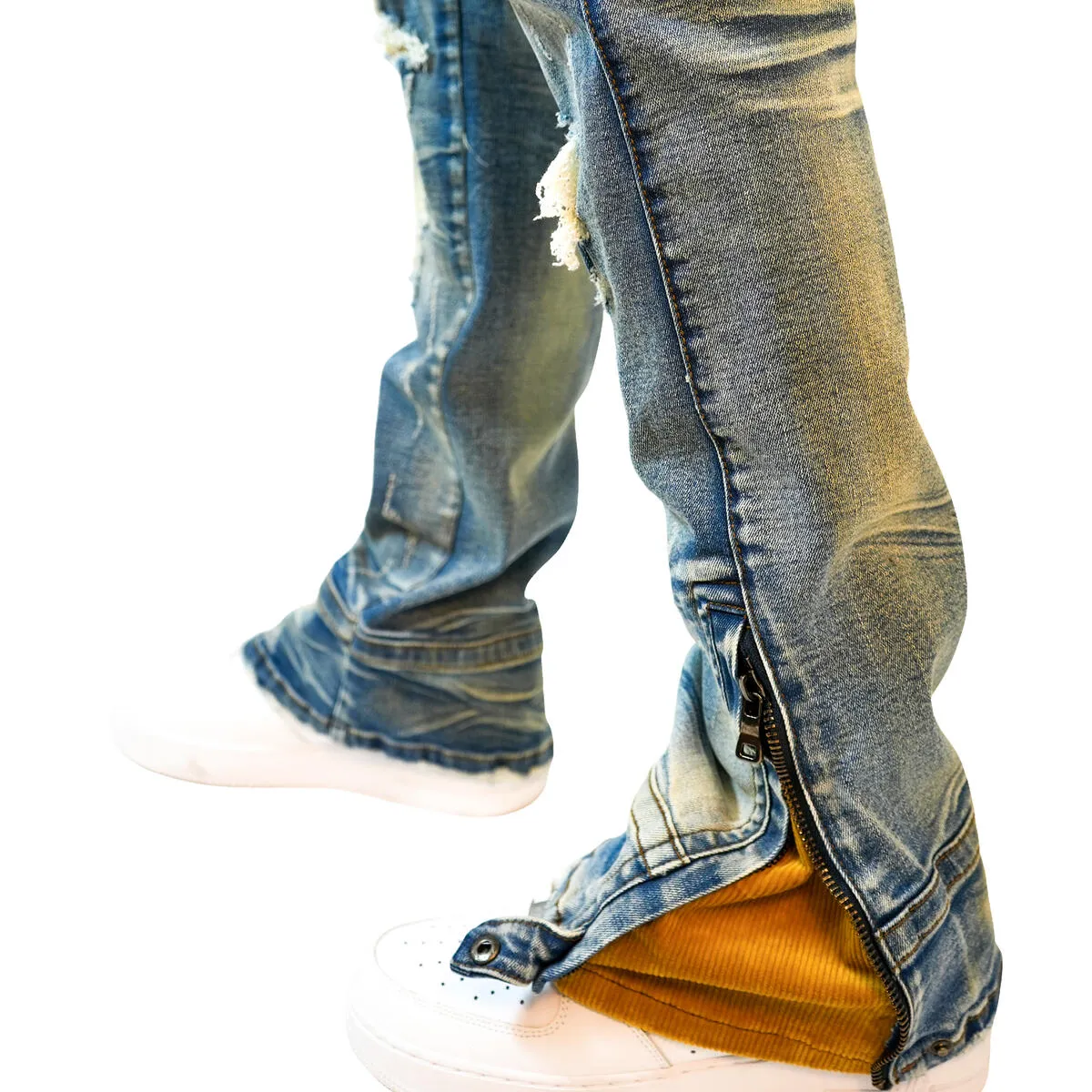 Indigo Stacked Jeans - PR-WB-1319